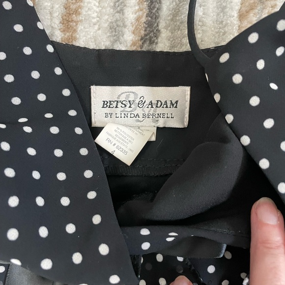 Black & white polka dot spaghetti strap dress - size 4 - Picture 7 of 10